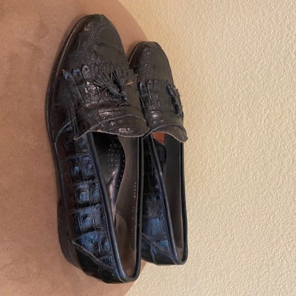 Vintage Crocodile Loafers by Bruno Magli - Made in Italy - Size 12M - Picture 5 of 9